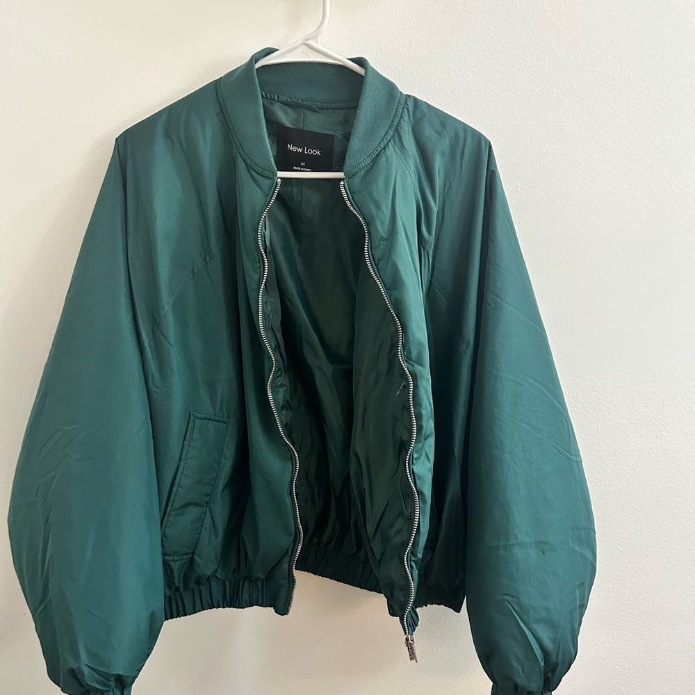New Look Green Bomber Jacket with Sporty Design